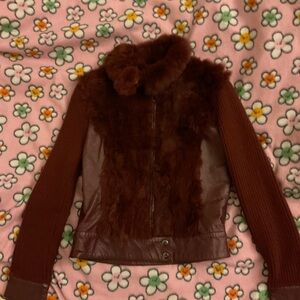 Jennyfer j burgundy jacket